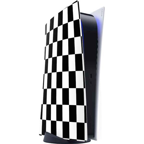 Black and White Checkered PS5 Digital Edition Console Skin